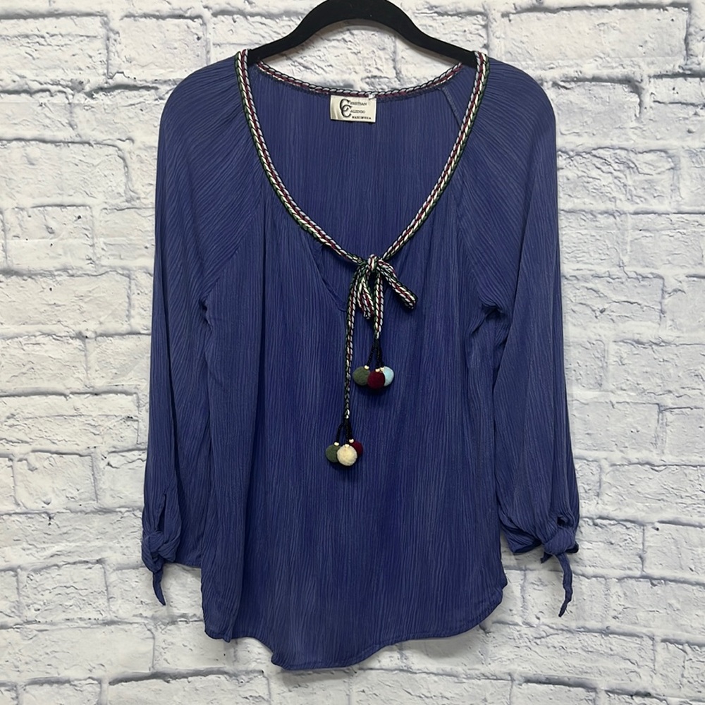 Christian Caliendo Blue Blouse